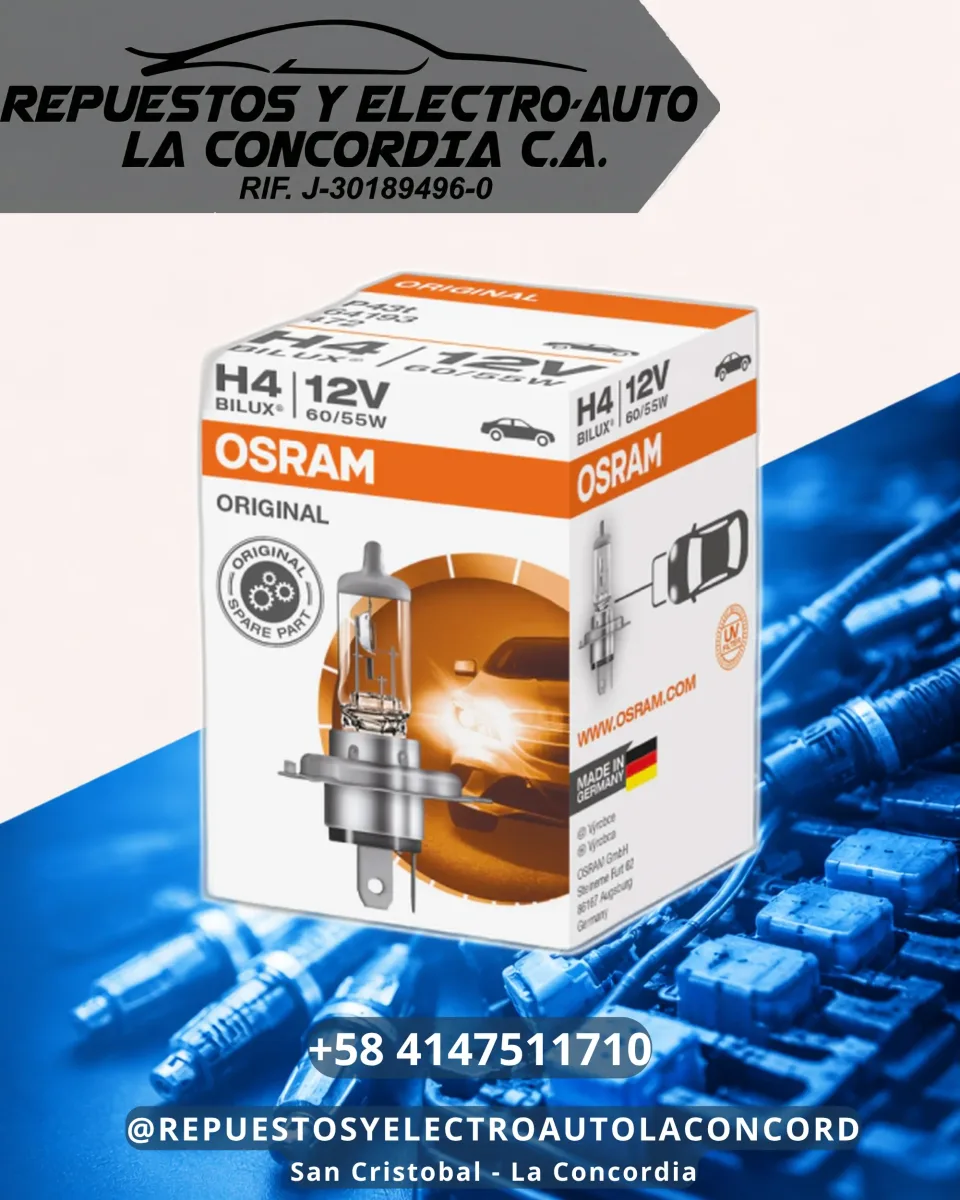 BOMBILLO HALOG. H4 P43 90/100 OSRAM ORIGINAL